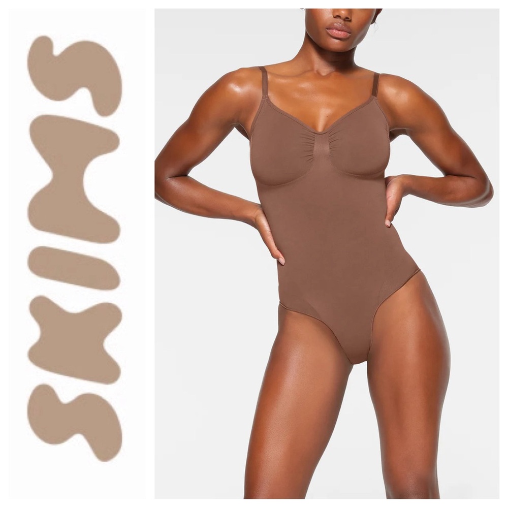 SKIMS Seamless Sculpt Brief Bodysuit MEDIUM JASPER